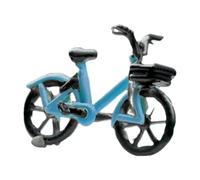 MagiDeal 1/64 Miniature Scènes Dioramas Projets DIY Photo Prop Réaliste Trains Architectural Résine Figure Modèle Minuscule Modèle, Vélo Bleu