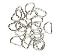 MagiDeal 100pcs Demi Anneau Métal DIY Boucle Pour Ceinture Sac à Main Crochet Collier De , Blanc, 10x6x1.5mm