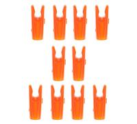 MagiDeal 10pcs Encoches Fleches Tir à Accessoire de Sport en Plastique, Orange, comme Décrit