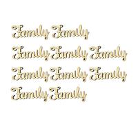 MagiDeal 10pcs Family en Bois Non Fini Embellissements Naturel Rustique pour Mariage Décoration Artisanatlage