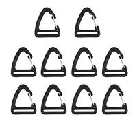 MagiDeal 10pcs Mousqueton Porte Clé sous Forme De Triangle Plastique pour Camping
