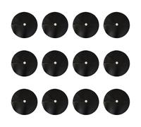 MagiDeal 12 PCS Anneaux de Paillis d'arbre Non Tissés, Arbre Paillis de Paillis Noir Rond Mat, Protection des Arbres, Tissu Barrière Contre Les Mauvais, Protection des Racines, Diamètre 52 Cm