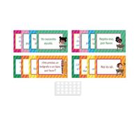 MagiDeal 16 Pièces Affiche Espagnole, Affiches éducatives Préscolaires pour Enfants, Tableau Mural 21x28.5cm pour Décoration de Salle de Classe, Poster Educatif pour Les Tout-Petits