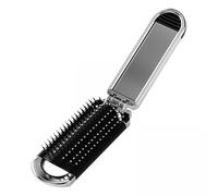 MagiDeal 2 Brosses à Cheveux Pliantes avec Miroir, Brosse à Cheveux de Voyage, Cadeau Portable, Petite Brosse à Cheveux Légère et Compacte, Peigne à Cheveux