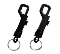 MagiDeal 2 Pcs Crochet Mousqueton Pivotant en Plastique avec Porte-clés Extérieur à Anneau