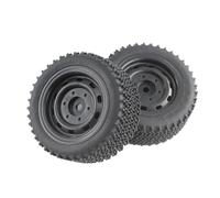 MagiDeal 2 roues et pneus de rechange pour voiture RC 1/16, faciles à installer et à réparer, pneus RC robustes à monter soi-même avec pièces de rechange pour
