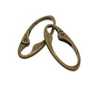 MagiDeal 2pcs Crochets Mousqueton Ovale Mousquetons Clip Porte-clés Vintage Bronze Printemps Bricolage