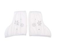 MagiDeal 2X Protège-Bottes de Patin à Glace Velour de Patinage, Blanc-m, comme décrit
