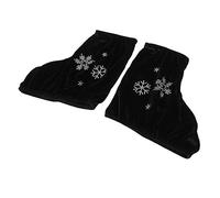MagiDeal 2X Protège-Bottes de Patin à Glace Velour de Patinage, Noir-l, comme décrit