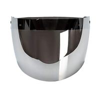 MagiDeal 3 Boutons Pression Visage Ouvert Pare-Vent Moto Casque Visière Lentille de Remplacement Universel - Argent