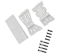 MagiDeal 3 protections châssis en acier inoxydable, boulons améliorés pour véhicule télécommandé 1:10 pour terrain accidenté, pièces rechange