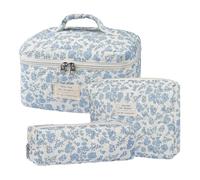 MagiDeal 3x Trousses de Maquillage Matelassées Grand Organisateur de Maquillage de Voyage pour Femmes Dames Filles