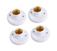 MagiDeal 4X Bases de Porte-Ampoule, Douilles de Lampe E27, Base à vis, Montage Mural au Plafond pour Chambre à Coucher, Maison, Garage, couloirs, Blanc
