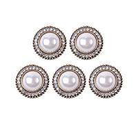 MagiDeal 5 Pièces Boutons en Alliage Strass, Boutons de Broche à Dos Plat Scintillant Bling Coudre sur des Boutons de Vêtements pour la Fabrication de Bijoux, Style b