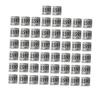 MagiDeal 50 bagues d'identification pour Pigeons, Poules, inséparables, Petits Oiseaux et Canards. Outil de Gestion des Oiseaux, Blanc