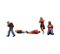 MagiDeal 5x Maquettes Au 1/64 Dioramas Trains Architecture Maquettes Projets DIY Accessoires de Cinéma Micro- Figurines Scènes Miniatures, Passants