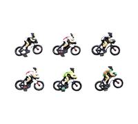 MagiDeal 6 Pièces Échelle 1:87 Figurines de Personnes Petit Sportif Diorama Paysage Aménagement Paysager Diorama Paysage Scène Réaliste Cyclistes