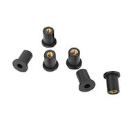 MagiDeal 6 Pièces Écrou en Caoutchouc M5 avec Insert Filetage en Laiton, Accessoires Universel Métrique de Vis pour Moto, Canoë, Bateau, Kayak