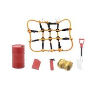 MagiDeal 6 Pièces RC Voiture Toit Décoration Remplacement Professionnel RC Véhicule Partie Réservoir Boîte de Rangement pour 1/18 Mises À Niveau, Orange