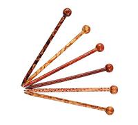 MagiDeal 6pcs Femmes Pique à Cheveux Chignon en Bois de Santal Bâton de Cheveux de Robe Chinoise Accessoires de Cheveux Soirée Banqeut 13 cm