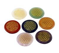 MagiDeal 7pcs Cristal Naturel Gravé Fleur de Vie Pierre Précieuse pour Décoration Maison Cadeau Mariage