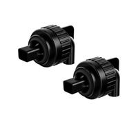 MagiDeal Adaptateur de buse à Bec de Canard, 2 pièces, Rotatif, léger et Robuste, raccord de Sortie d'eau pour Aquarium, Noir