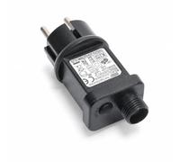MagiDeal Adaptateur Éclairage Extérieur Alimentation Étanche Basse Tension Contrôleur LED 8 Effets Mémoire Automatique Connecteur, 24V, Boîtier Noir, Prise Européenne, 6W
