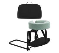 MagiDeal Appui-tête de massage pour lit, réglable à domicile, coussin de soutien facial professionnel, oreiller pour lit de beauté ou bureau, Vert avec Plateau