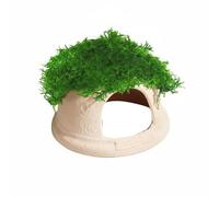MagiDeal Aquarium Cachette Aquarium Abri Poissons Caverne Céramique Refuge Crustacés avec Structure Évidée et Style Naturaliste Entretien Minimal Convient à, Igloo Mousse