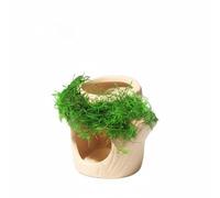 MagiDeal Aquarium Cachette Aquarium Abri Poissons Caverne Céramique Refuge Crustacés avec Structure Évidée et Style Naturaliste Entretien Minimal Convient à, Bûche De Mousse