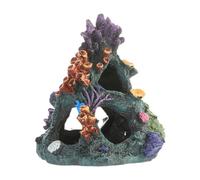 MagiDeal Aquarium Coral Cave Tank Mountain Cave Rest House Landscape Decor Tank Ornement Cache Cave for Hide Rest Play