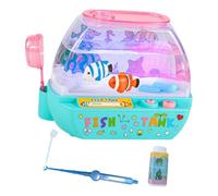 MagiDeal Aquarium factice pour enfants avec musique, jouet de table et aquarium musical électrique. Idéal pour le bureau, Bleu