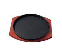 MagiDeal Assiette à Steak en Fonte, Accessoire de Cuisine Rond Taille Personnelle, Poêle à Steak Grésillant, Poêle à Frire pour Maison Restaurant, 23CM