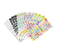 MagiDeal Autocollants alphabet DIY 0,5 pouce, créatifs, création artistique, lettres autocollantes, 15 feuilles pour scrapbooking, fenêtre, carnet