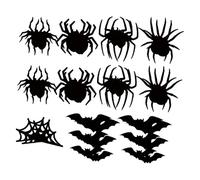 MagiDeal Autocollants muraux chauve-souris d'Halloween, arrière-plan lumineux, décoration d'Halloween, décoration murale chauve-souris pour salon, 30 Pièces