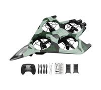 MagiDeal Avion de chasse télécommandé, modèle flip 360°, facile à piloter, par USB, idéal comme cadeau pour adolescents et enfants, Vert avec 2 Batteries