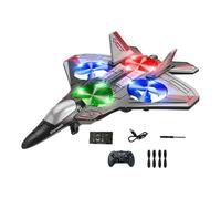 MagiDeal Avion télécommandé, modèle d'avion RC, rotation à 360°, jouet pour enfants, avion à voilure fixe portable, planeur de loisir avec lumières, Rouge