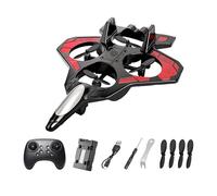 MagiDeal Avion télécommandé RC avec flip à 360°, facile à piloter et capable de réaliser des tonneaux acrobatiques. Jouet volant d'extérieur pour enfants, Rouge