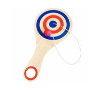 MagiDeal Balle d'Adresse Enfant Jouet de Réaction Coordination Motricité Jeu de Main Bois pour Développement des Compétences Adapté aux Jeux en Famille Réunions d'enfants, Raquette+Balle