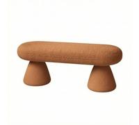 MagiDeal Banc en Bou Banc Tabouret Pouf Chaise Longue Recouvert de Tissu Pelucheux avec Structure Solide sans Montage Adapté Maquillage Entrée Chambre, 1 Mètre, Brun Caramel