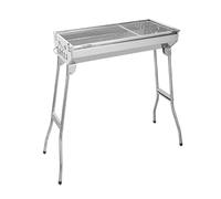 MagiDeal Barbecue Pliable de Bois, Grille Pratique en Maille pour Barbecue d'extérieur, équipement pour Jardin, pêche, Pique-Nique, L