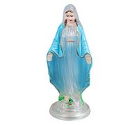 MagiDeal Bienheureuse Mère Vierge Marie Figurine Statue Stable Cadeau de Mariage Sculpture de Caractère Décoratif pour Salon, Manteau bleu clair, 10CM