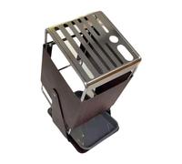 MagiDeal Bloc à couteaux, porte-couteaux et ustensiles avec bac de vidange, antirouille, multi-emplacements, support de rangement pivotant, Grain de Bois