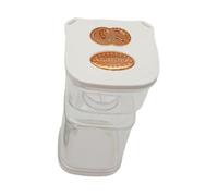 MagiDeal Bocal à cornichons et Olives en Forme de sablier avec 2 fourchettes, récipient de Conservation Alimentaire Multifonctionnel pour et ail casher, Blanc