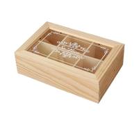 MagiDeal Boîte à thé en Bois, boîte de Rangement de thé Polyvalente à 6 Compartiments, Organisateur de Stockage de thé, Support de de thé pour