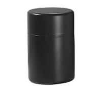 MagiDeal Boîte à thé ronde en acier inoxydable avec couvercle, double fermeture, idéale pour la cuisine, manger, les restaurants et les épices, Noir 400 Ml