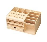 MagiDeal Boîte de rangement de tournevis avec tiroir, support de pincettes, mécanique en bois, boîte à outils de bricolage polyvalente, accessoires d'étagère