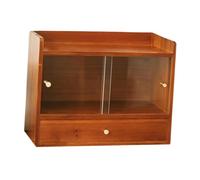 MagiDeal Boîte de rangement pour cosmétiques, organiseur de maquillage, cadeaux d'anniversaire, compartiment à tiroir, support de rangement en bois pour, Verre Propre