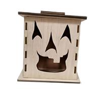 MagiDeal Boîte d'halloween, décoration d'halloween, Souvenir Effrayant, décoration Rustique en Bois à Faire soi-même, Ornement pour de Cour, Hauteur 19cm