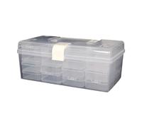 MagiDeal Boîte Rangement pour Perles, Anti-poussière, Transparente, 32 Compartiments pour la Fabrication Bracelets et Le Rangement des Clous, Blanc